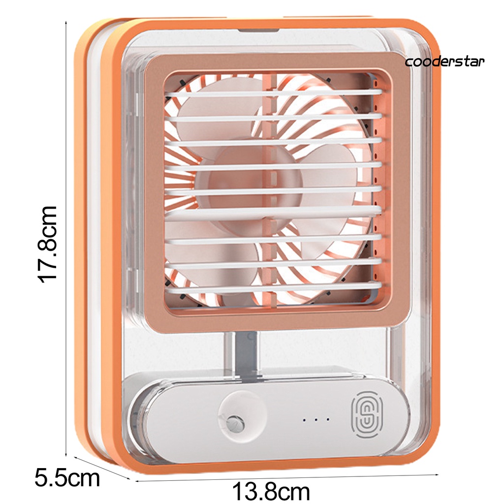 Quạt Làm Mát 3 Cánh 3 Lưỡi Siêu Âm Đèn Ngủ Nhiều Màu Sắc 2 Trong 1 Có Thể Sạc Lại Dùng Trong Văn Phòng