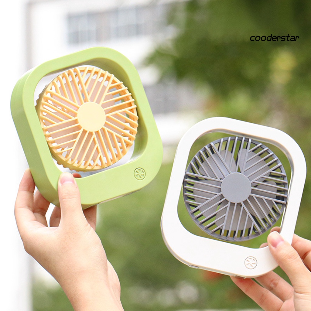 Quạt Để Bàn 2 Cánh Cỡ Nhỏ Siêu Êm Sạc USB Có Thể Điều Chỉnh