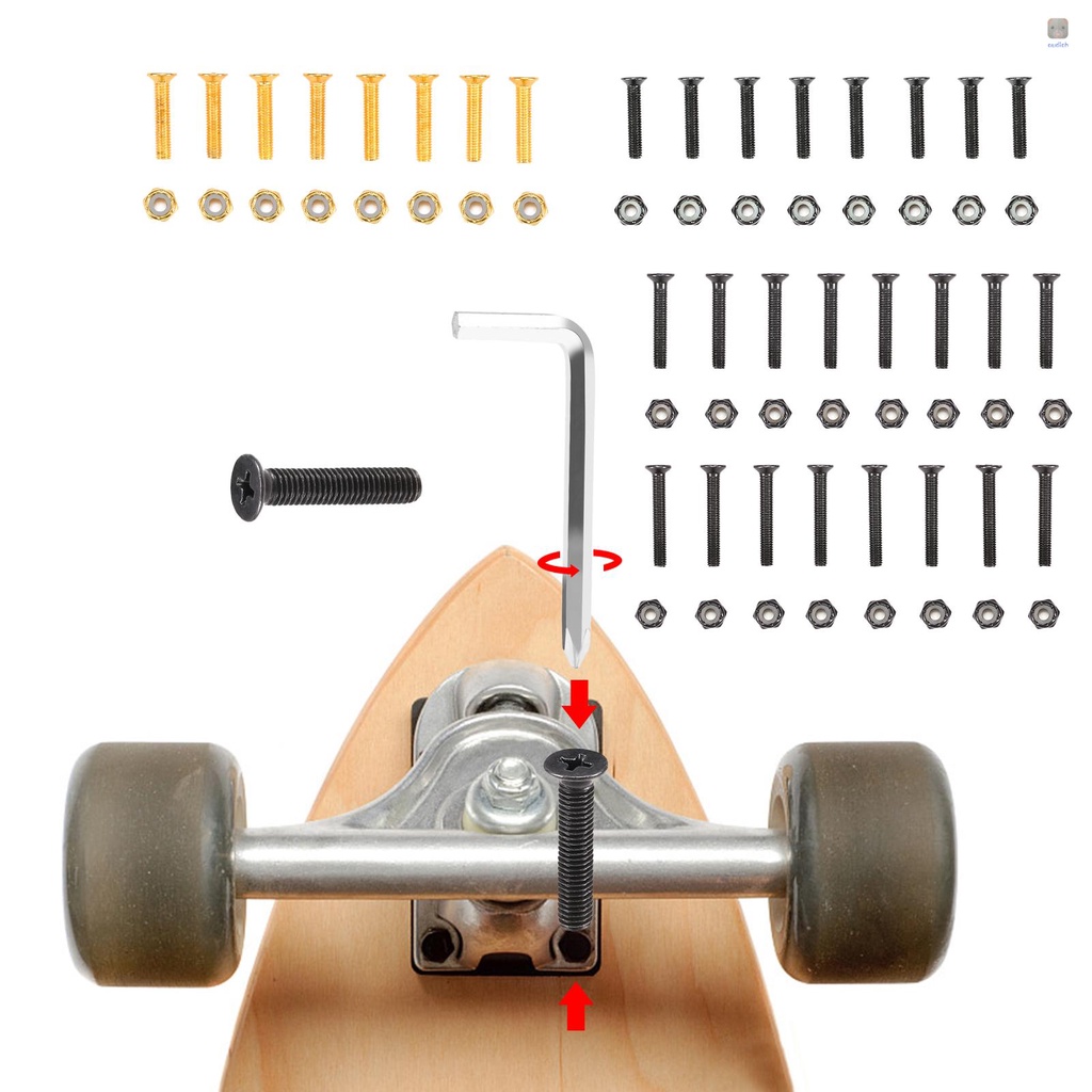 Set 8 Tua Vít Đầu Lục Giác Chữ Thập Cho Ván Trượt