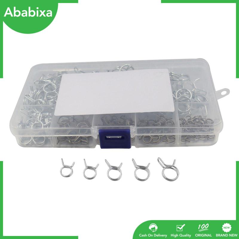 Set 150 Kẹp Dây Lò Xo Đôi 10 Kích Cỡ Bằng Thép Carbon 5-14mm Cho Ống Nước