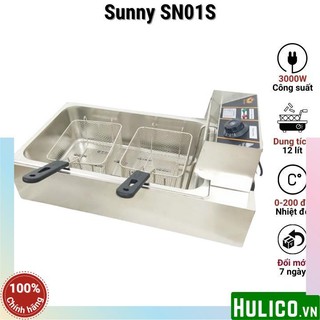 Bếp chiên nhúng đơn ngập dầu Sunny SN01S - 2 rổ chiên - dung tích 12 lít