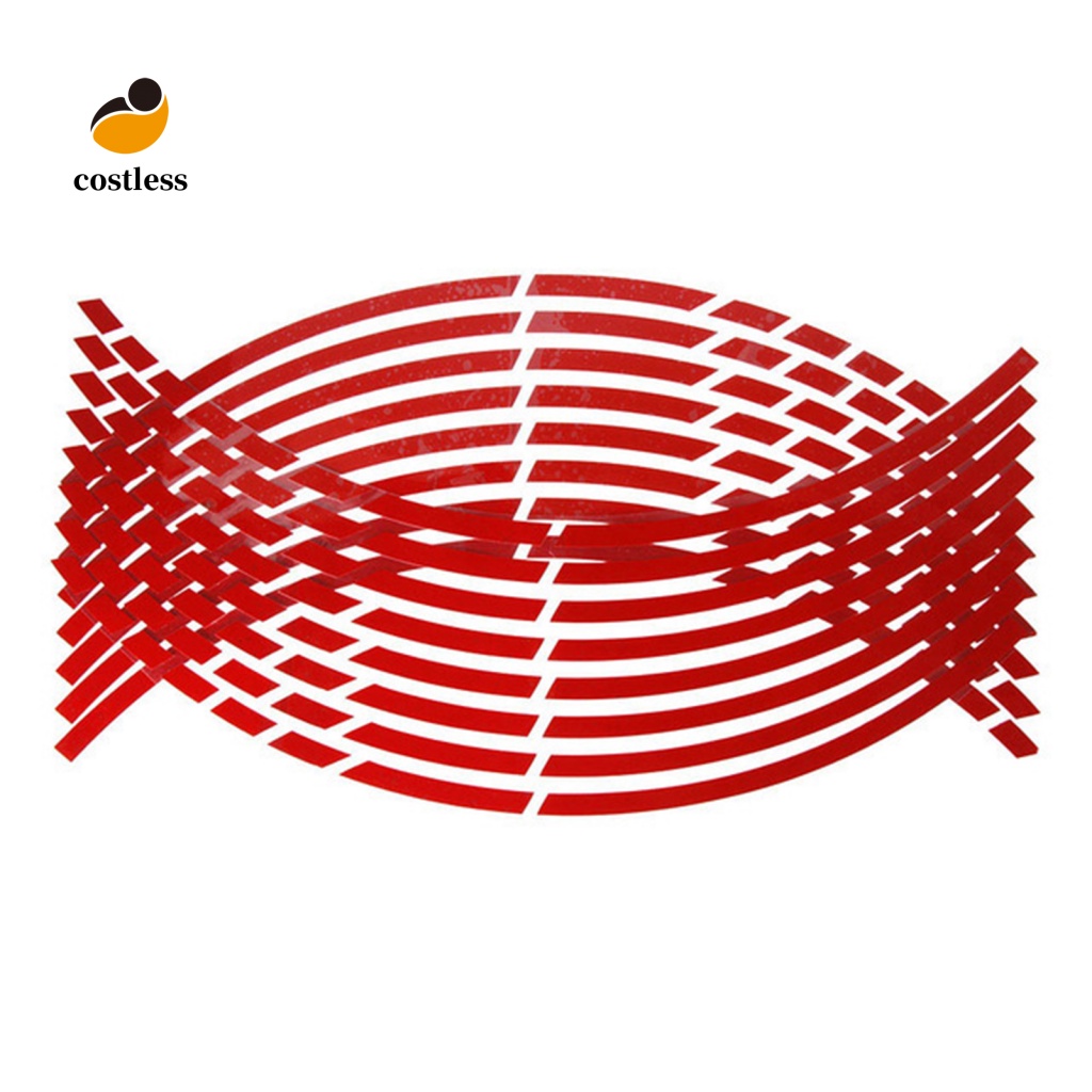 Bộ 16 Miếng Dán Phản Quang Nhiều Màu Sắc Trang Trí Vành Bánh Xe Hơi Xe Máy