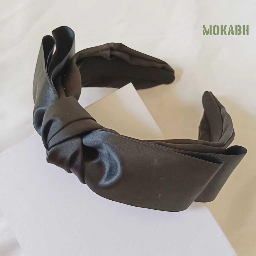 [Mok Abh] Băng Đô Nơ Cài Tóc Bằng Vải Satin Chống Vỡ Dễ Phối Đồ Thời Trang Đẹp Mắt