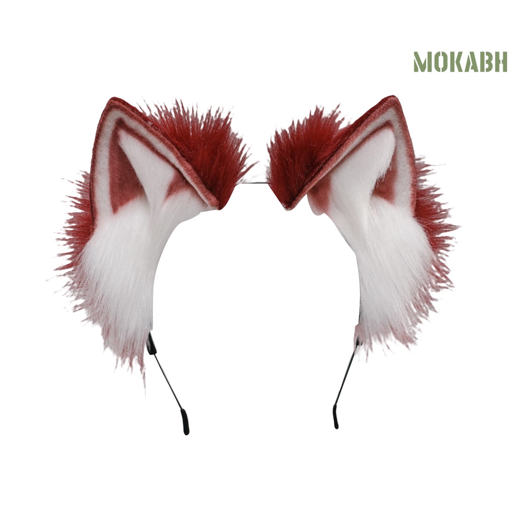 Băng Đô Tai Mèo Bằng Kim Loại Phối Lông Hóa Trang Phong Cách Nhật Bản