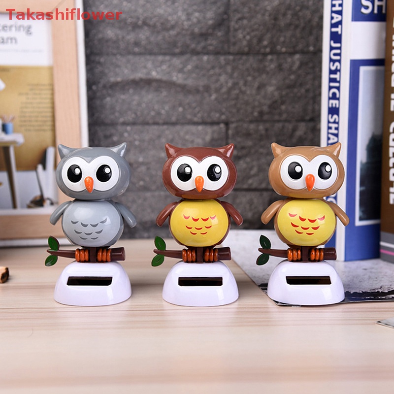 Mô Hình Cú Hoạt Hình Lắc Đầu Trang Trí Xe Hơi Sử Dụng Năng Lượng Mặt Trời