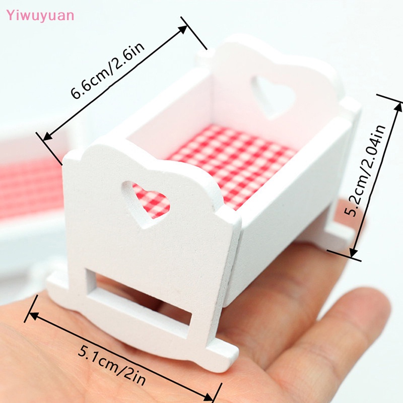 Mô Hình Nôi Em Bé Trang Trí Nhà Búp Bê Tỉ Lệ 1: 12 Mới