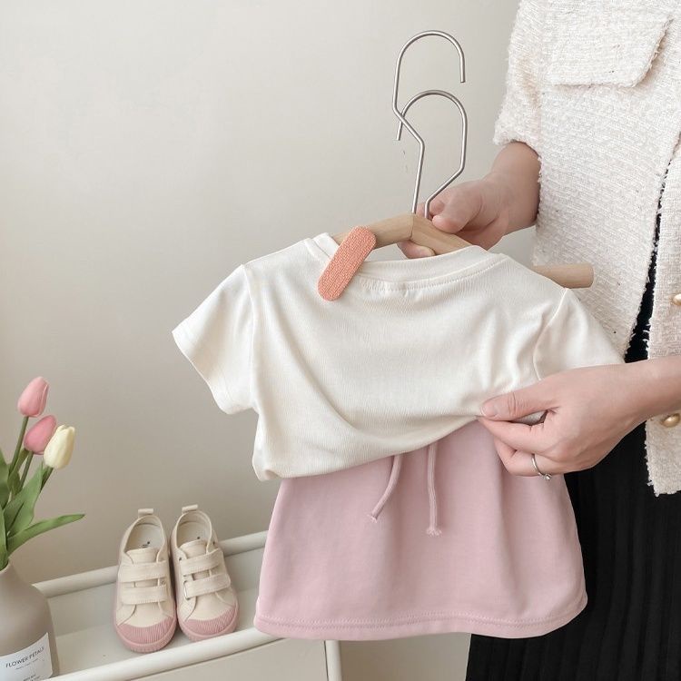 Set Áo Thun Tay Ngắn Và Chân Váy Thời Trang Hè 2023 Mới Cho Bé Gái