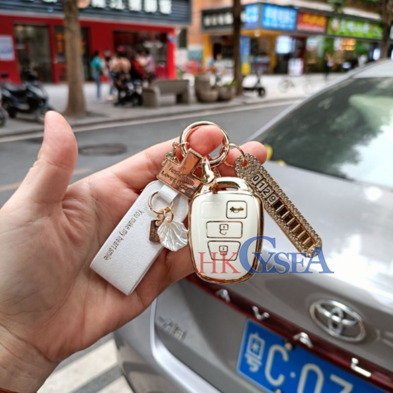 Vỏ Chìa Khóa Điều Khiển Từ Xa Bằng Silicon Cho Toyota Vios Yaris Ativ 2014-2020 Camry Prius 2014-2020 Corolla RAV4 Toyota Sienta Yaris Active / Vios / Yaris Ativ / Vios / Yaris Sport 2018