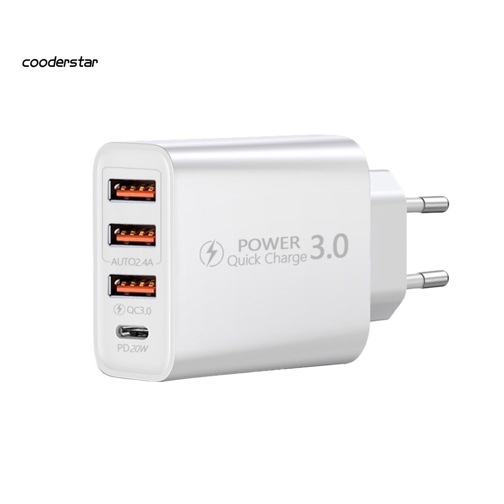 Cốc Sạc Nhanh PD20W 3 Cổng USB Và Type-C Cho Điện Thoại