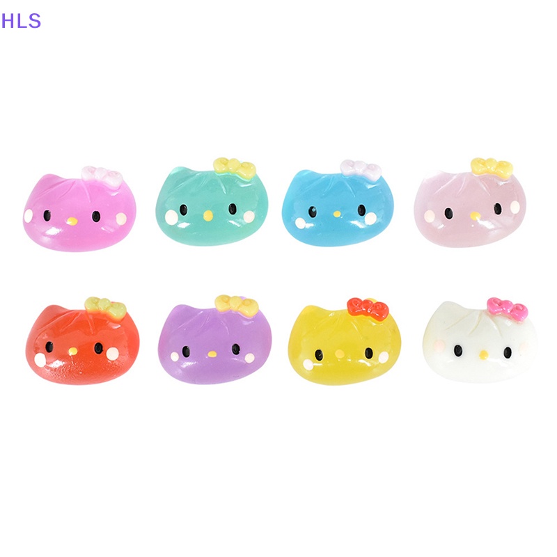 Set 10 Chú Mèo Dạ Quang Mini Bằng Nhựa Resin Dùng Trang Trí Sổ Tay