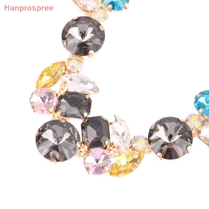 Hanprospree > 1 Cặp Dây Xích Nối Đính Đá Kim Cương Giả Trang Trí Dép Đi Biển May Vá DIY Cho Nữ