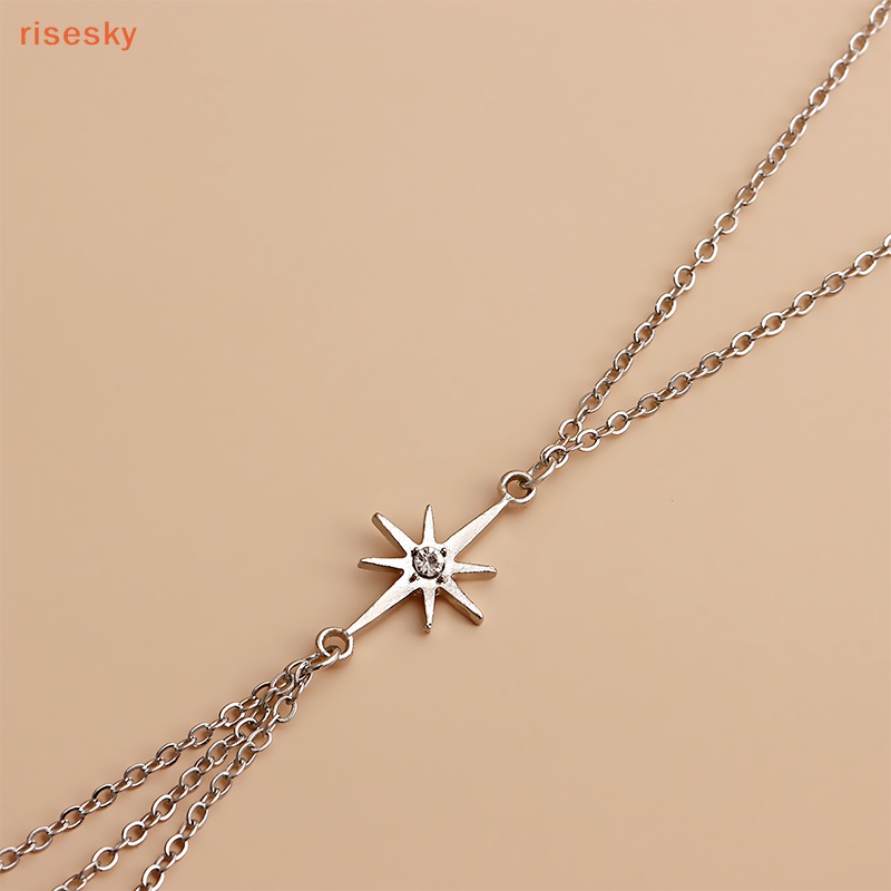 [risesky] Dây Đeo Cơ Thể Dạng Chuỗi Đơn Giản Quyến Rũ Thời Trang Mùa Hè Cho Nữ