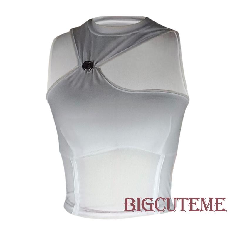 Áo Croptop Sát Nách Màu Trơn Dáng Ôm Thời Trang Mùa Hè Quyến Rũ Cho Nữ