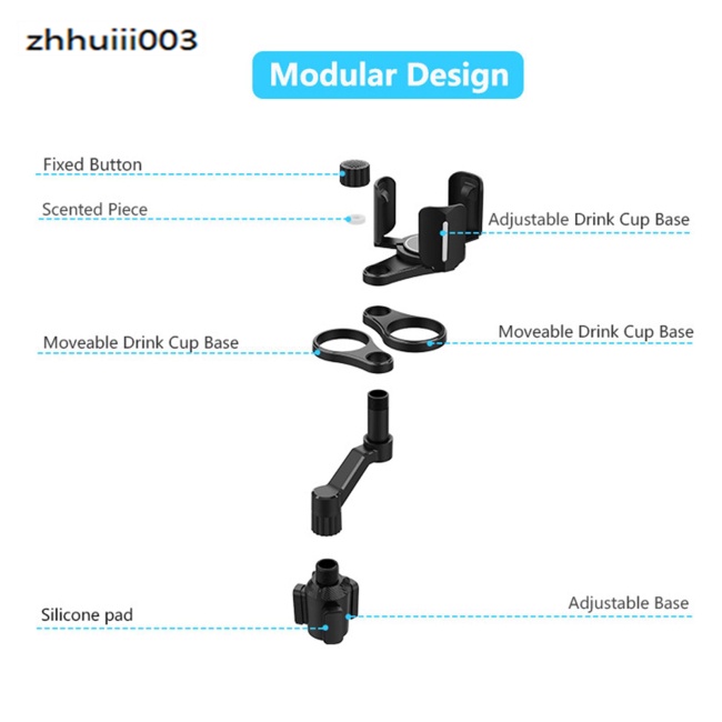 Giá Đỡ Cốc / Đồ Uống Xoay 360 Độ Dùng Trên Xe Hơi Tiện Dụng