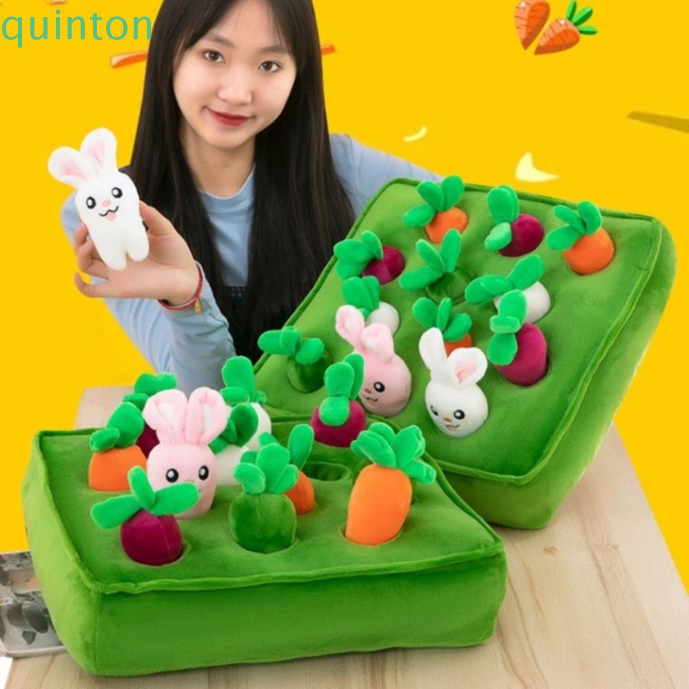 Bộ Đồ Chơi Củ Cà Rốt Nhồi Bông Mềm Mại Vui Nhộn Cho Bé