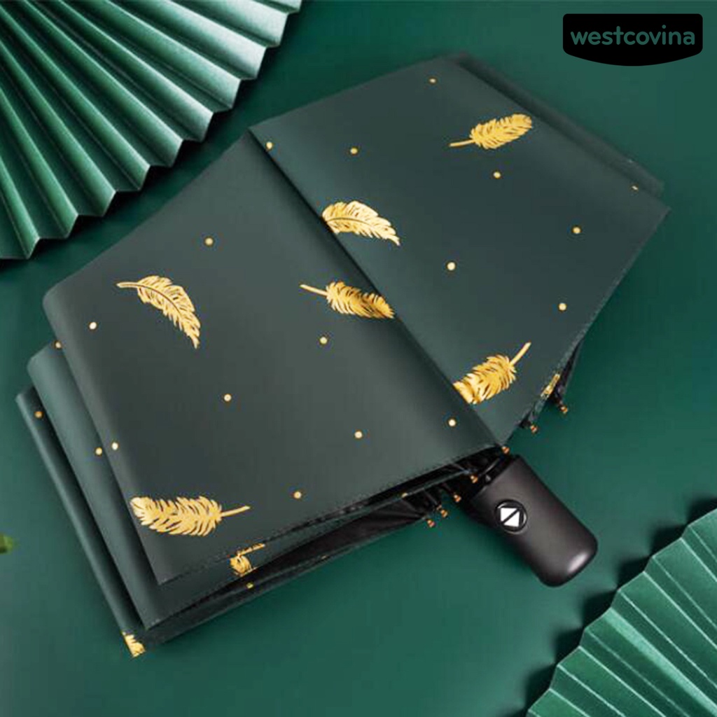 [COD]☁Dù Gấp Ba Khúc Tự Động Bằng Polyester Che Mưa Gió Toàn Diện