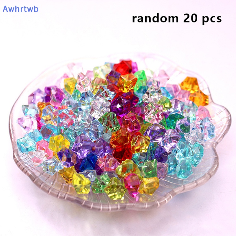 Set 20 Viên Đá Pha Lê Nhiều Màu Sắc Dùng Trang Trí Thủ Công DIY Mới