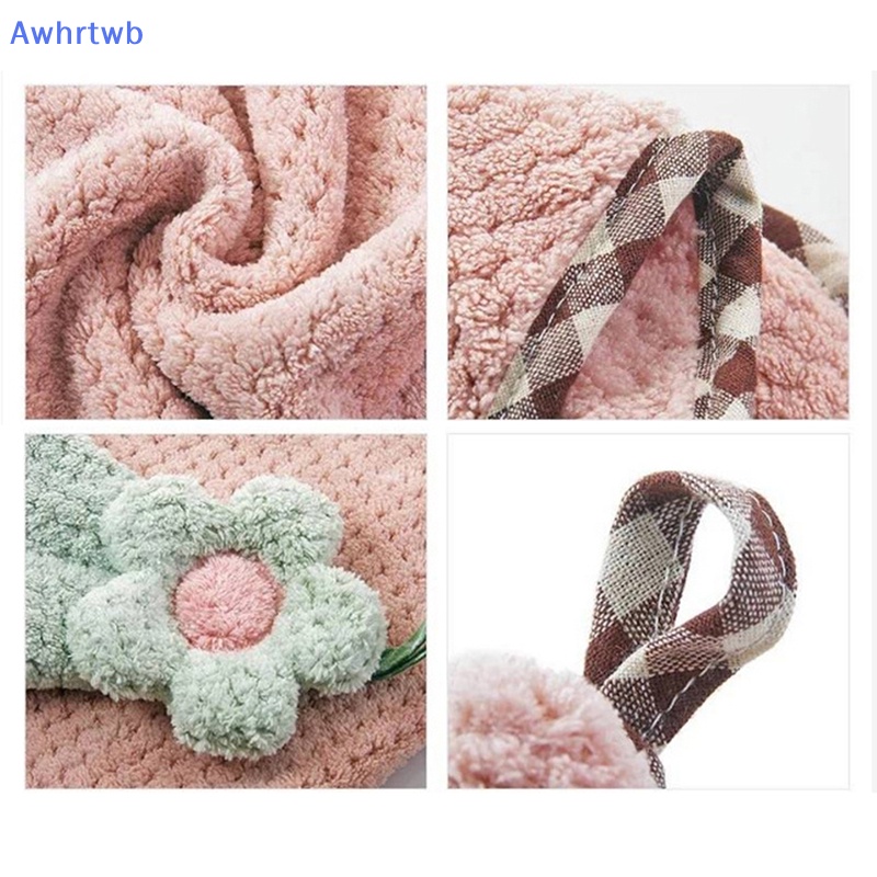 Awhrtwb Khăn Lau Tay Bằng Vải Nhung San Hô Mềm Mại Thấm Hút Nhanh Khô Dùng Trong Nhà Bếp / Phòng Tắm