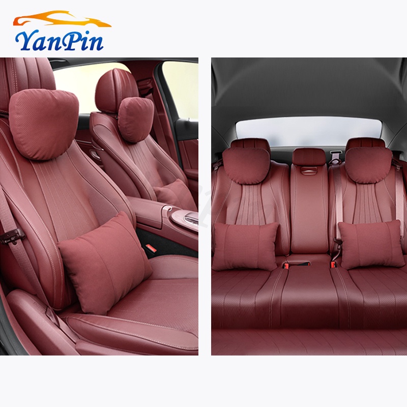 Gối Tựa Đầu / Lưng Chất Liệu Da Lộn Cho Xe Hơi Mercedes Benz W210 W124 W203 W204 C200 W140 W176 W205 W123 W220 W211 W212 GLA GLB AMG