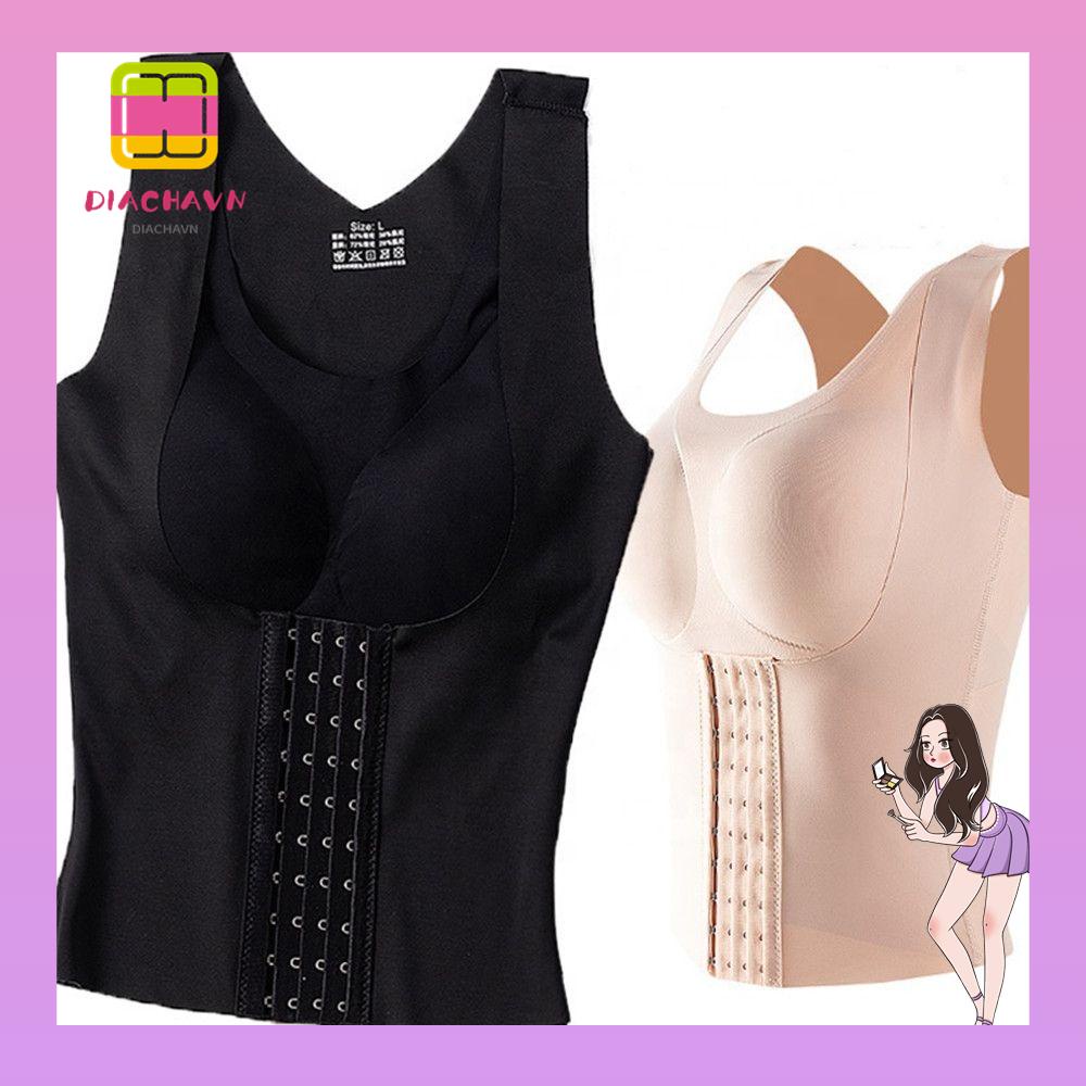 Áo Lót Chữ X Có Mút Nâng Ngực Không Đường May Cài Khóa Trước Không Đường May