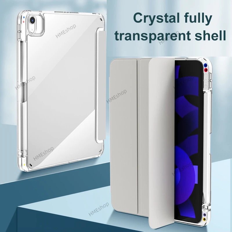 Tri Bao Da pu + pc Cứng Cho ipad pro 12.9 2022 2021 2020 2018 pro11 10th 10.9 air 5 4 10.9 10.2 9th 8th 7th air 2 1 9.7 mini 6 Giá Đỡ