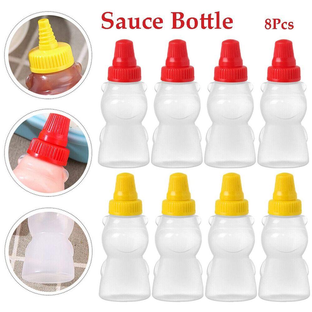 Set 8 Chai Đựng Nước Sốt Mini Hình Gấu Cà Chua