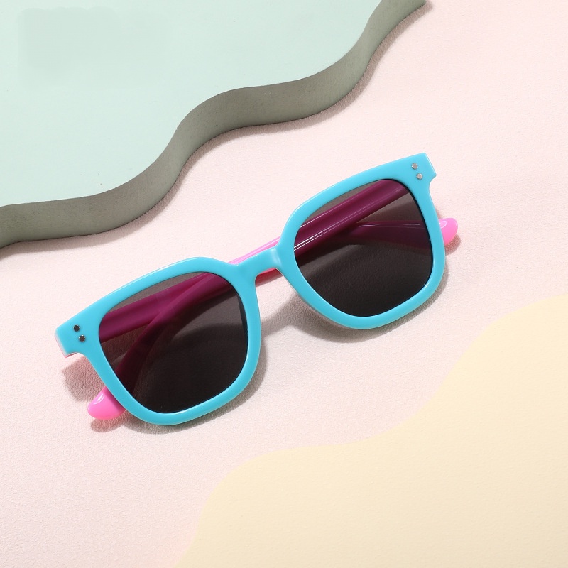 Kính mát phân cực CHARMRAY gọng vuông silicon thoải mái cho bé trai và bé gái