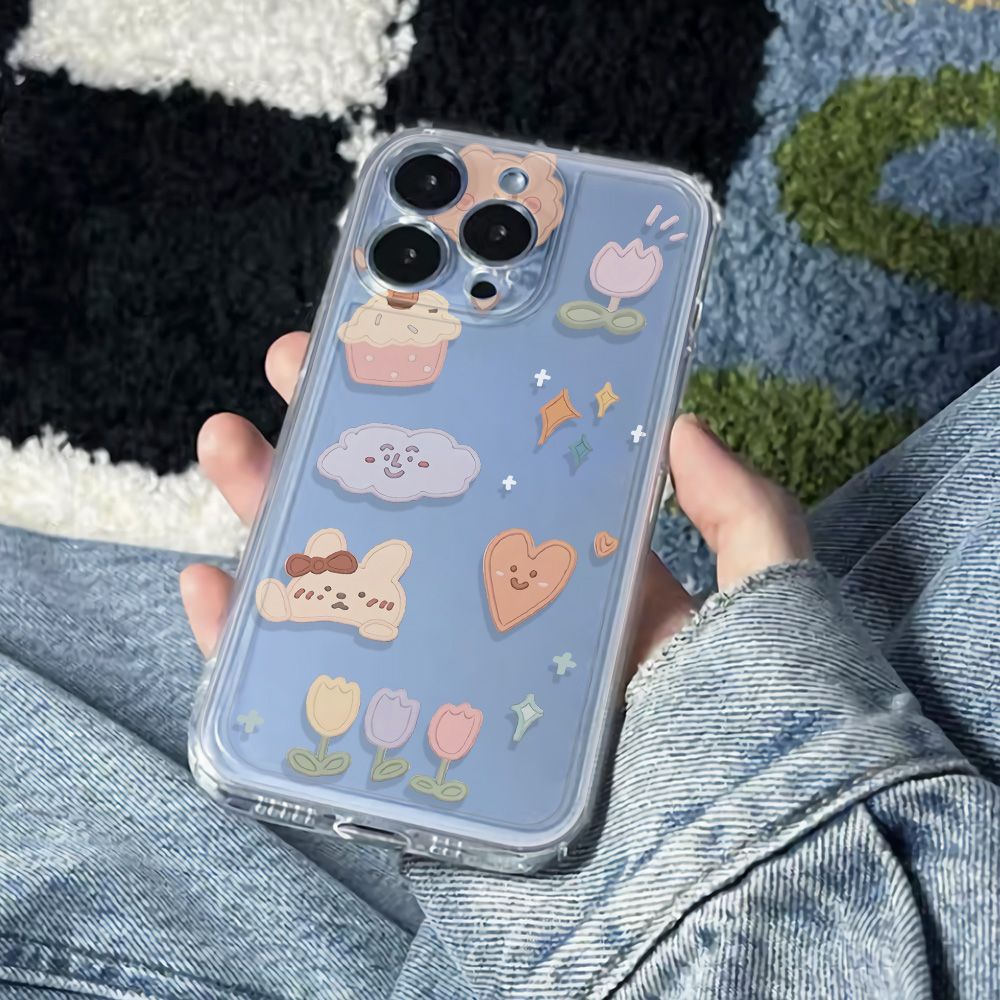 ✅Ốp Điện Thoại Dẻo Họa Tiết Chú Thỏ Phong Cách Nhật Hàn Đơn Giản Chống Sốc Cho iPhone12 13 plus78 11max 6In14Pro