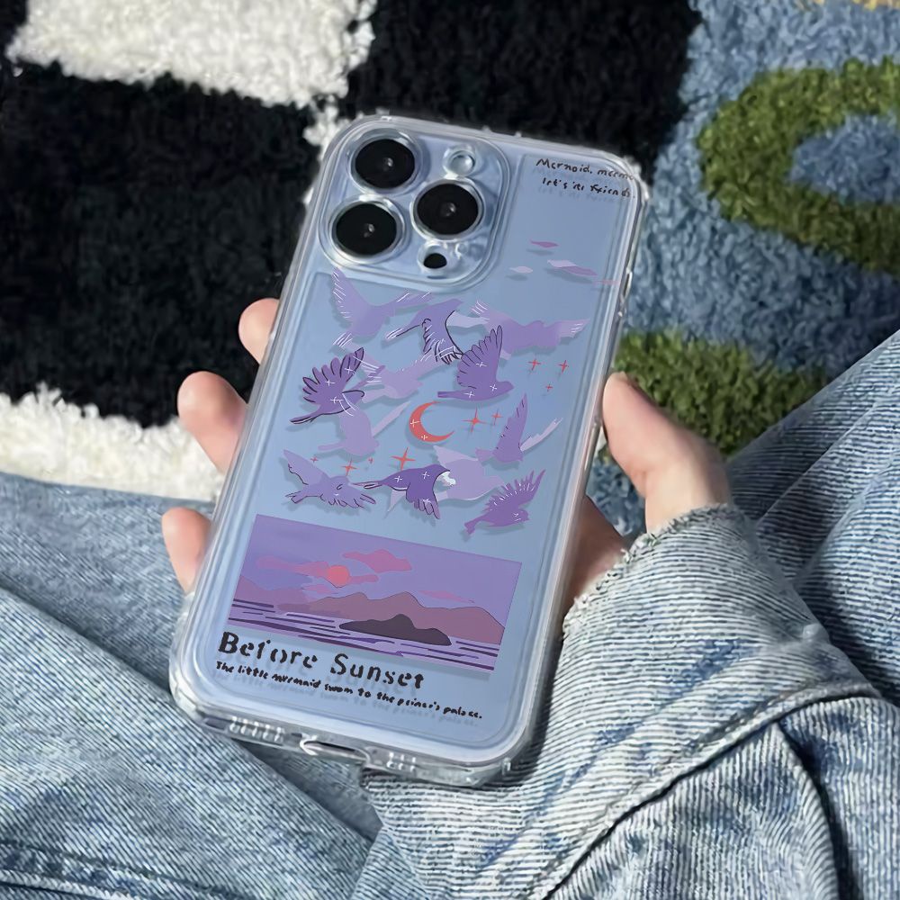 ✅Ốp Điện Thoại Mềm Chống Sốc 78 Phong Cách Sea Blue 14pro11max Apple plus13 KBIH Cho iPhone12 Pigeon 6In