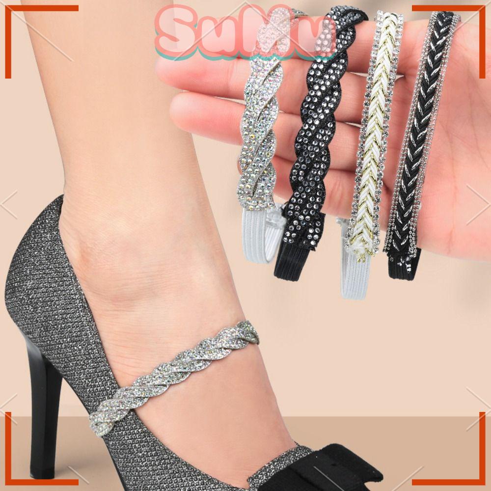 Bộ 2 Cặp Dây Giày Bằng Vải Dệt Chống Trượt Dành Cho Nữ|Giày Cao Gót Chống Ngã Cao Cấp Thời Trang