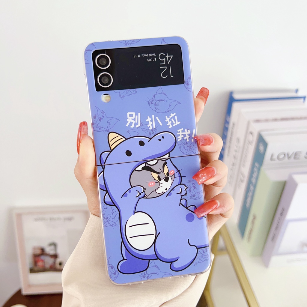 Ốp Điện Thoại PC Họa Tiết Hoạt Hình Dễ Thương Cho Samsung Galaxy Z Flip 4 Z Flip 3 Samsung Z Flip4 Z Flip3