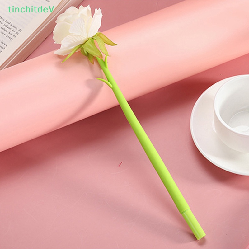 1 Cây Bút Bi Ngòi 0.5mm Bằng Silicon Hình Hoa Hồng Dễ Thương