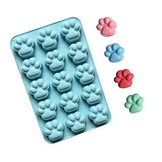 15 Khoang Hoạt Hình Mèo Paw Khuôn Silicon Khuôn Socola Handmade Xà Phòng Khuôn Thạch Pudding Bánh Quy Trang Trí Khuôn Nướng Bánh