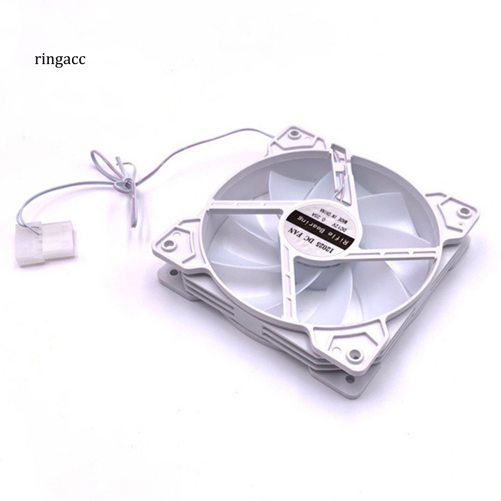 Quạt Tản Nhiệt Làm Mát CPU 12cm Hiệu Ứng Ánh Sáng Nhiều Màu Không Gây Tiếng Ồn Cho Văn Phòng