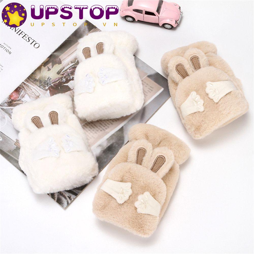 Găng Tay Lông Xù Hình Thỏ Dễ Thương Cho Nữ