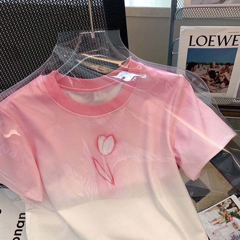 Áo Thun Tay Ngắn Dáng Rộng Thiết Kế Mới Mùa Hè 2023