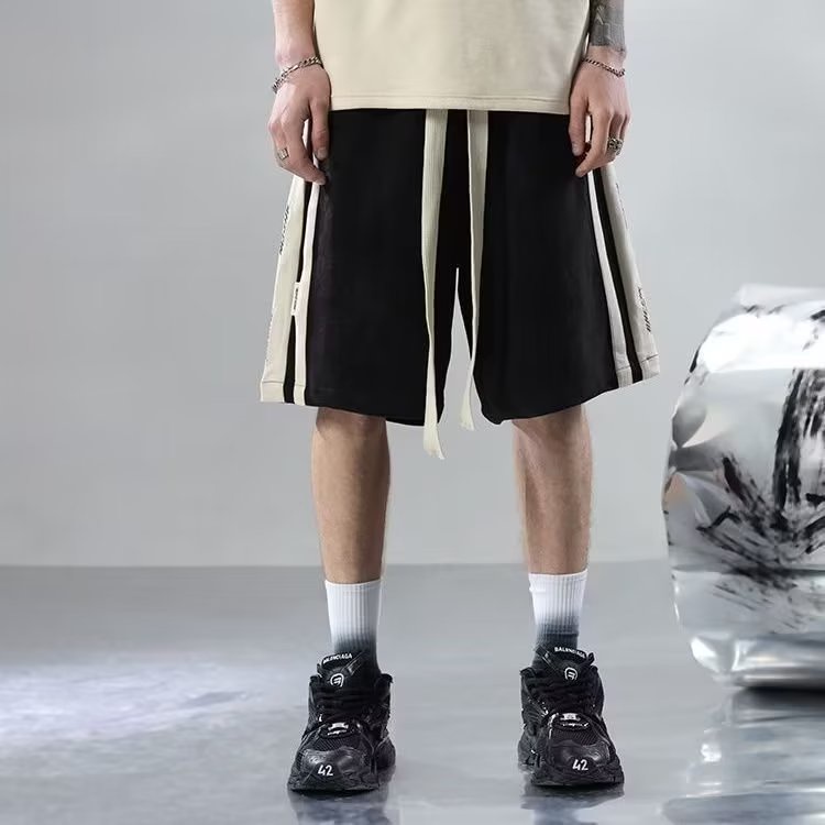 Quần Short Thể Thao Da Lộn Phong Cách Retro Đường Phố Mỹ Thời Trang Mùa Hè Cho Nam