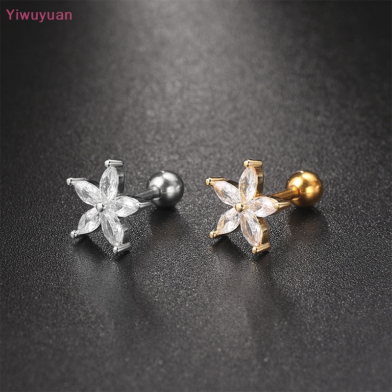 1 Khuyên Tai Xoắn Ốc Đính Đá Zircon Mới