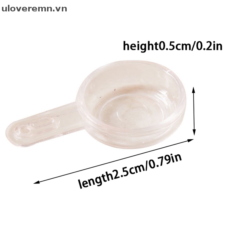 Set 2 Chảo Mini Bằng Nhựa Trong Suốt Dùng Trang Trí Nhà Búp Bê