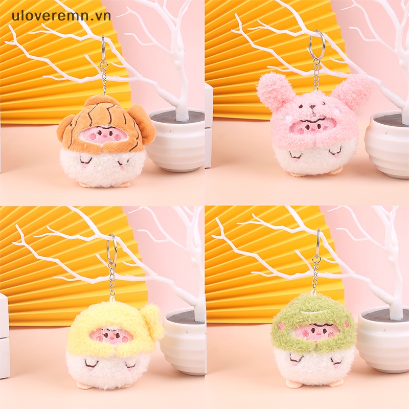 Búp Bê Nhồi Bông Hình Thỏ / Gà 10CM Mềm Mại Trang Trí Ba Lô / Móc Khóa