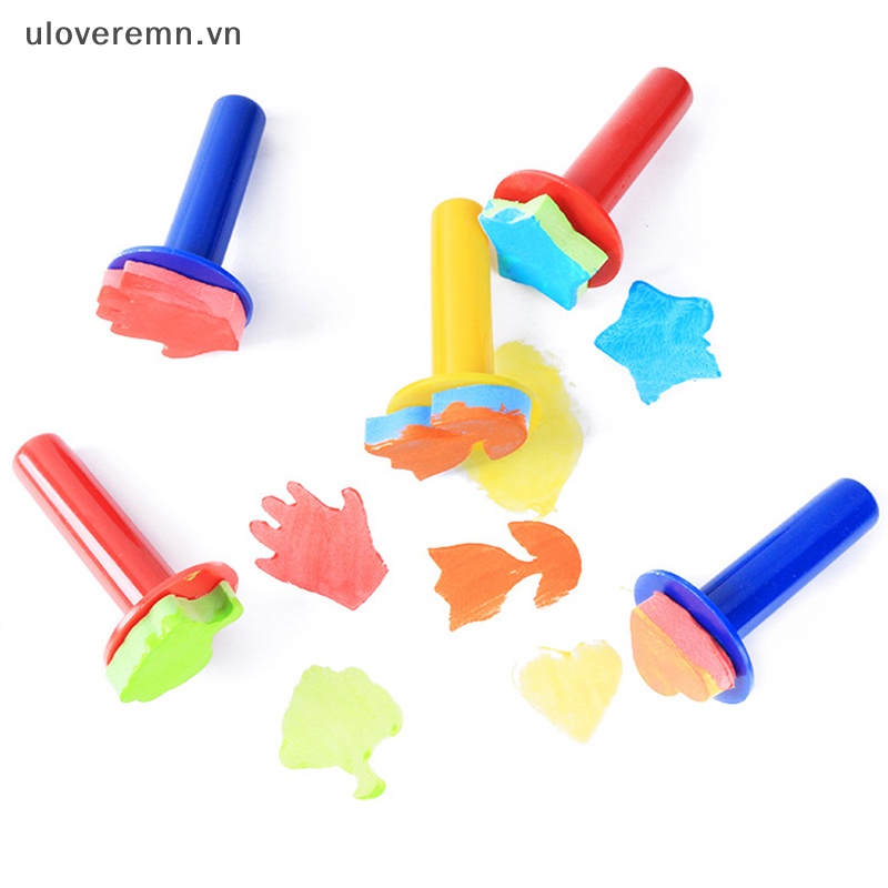 Bộ 5 Con Dấu Đồ Chơi Bằng Bọt Biển DIY Cho Bé