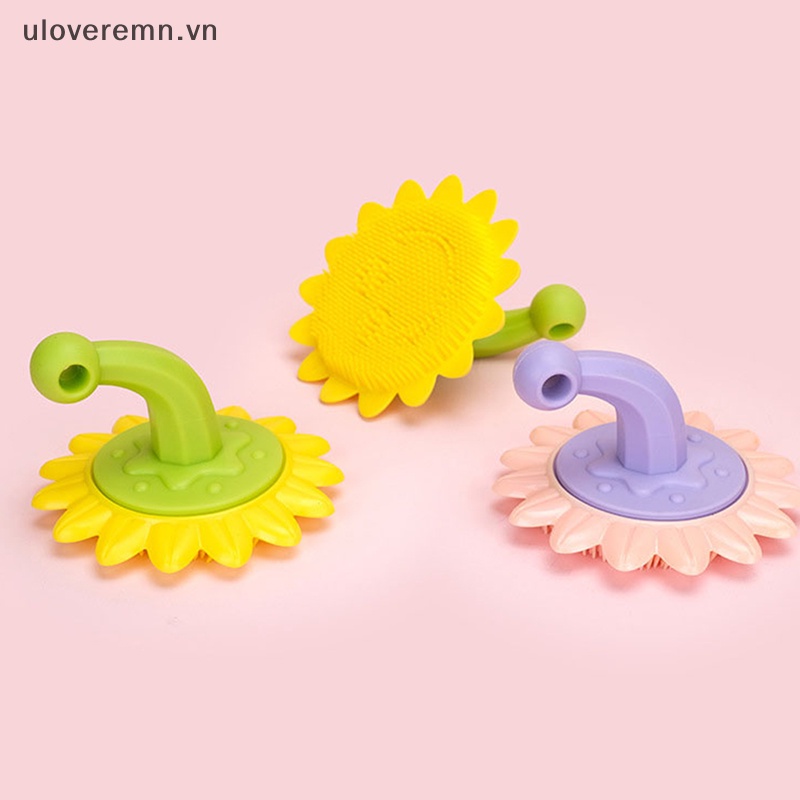 Bàn Chải Gội Đầu Massage Bằng Silicon Mềm Hình Hoa Hướng Dương Cho Bé
