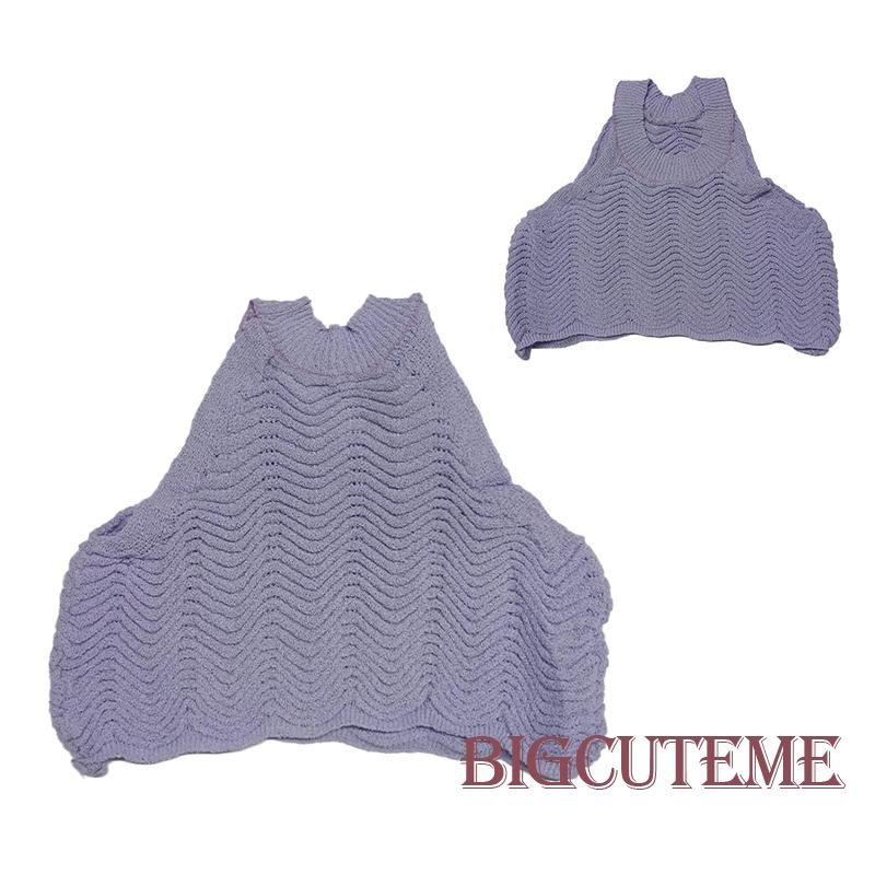 [] - Áo Sát Nách Cổ Tròn Dáng Ôm Gợn Sóng Thời Trang Mùa Hè Đi Tiệc Cho Nữ