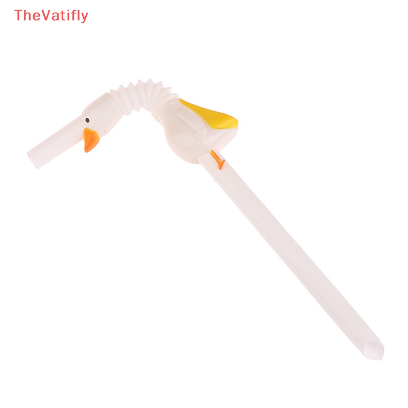 [Thevalifly] 1 Ống Hút Lông Ngỗng Dài Thời Trang Có Thể Tái Sử Dụng Đường Kính Lớn