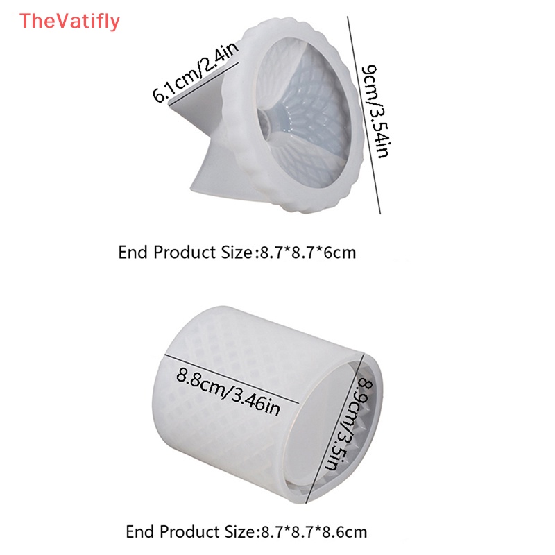 Khuôn Silicone Làm Lọ Nhựa Resin Phong Cách Vintage Có Nắp Đậy DIY