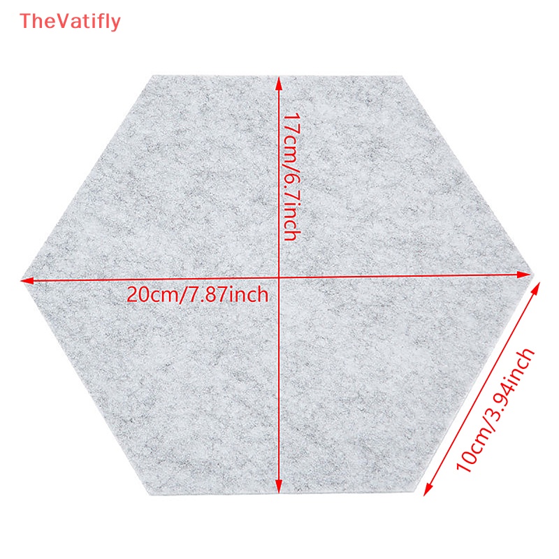 [Thevaly] 10 Miếng Dán Tường Bằng Vải Nỉ Hình Lục Giác