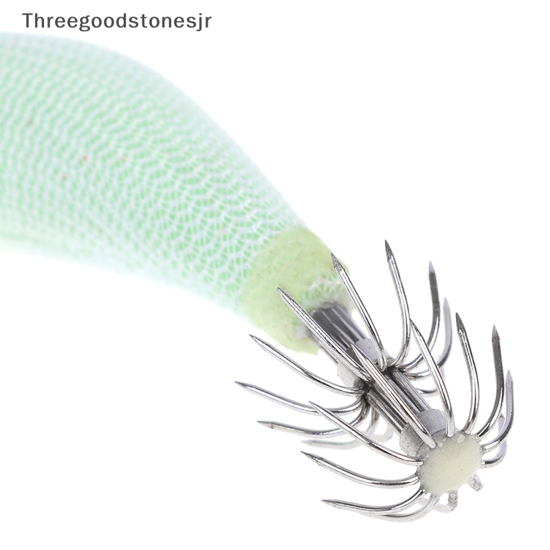 Mồi Câu Cá Giả Hình Con Mực Phát Sáng Trong Đêm Kèm Móc Câu JR