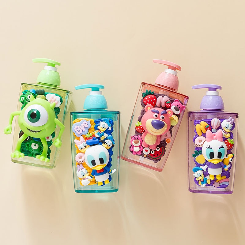 Bình Đựng Dầu Gội / Kem Dưỡng Da Tay Dạng Nhấn Hình Chú Gấu Disney Dễ Thương Dùng Khi Đi Du Lịch DIY