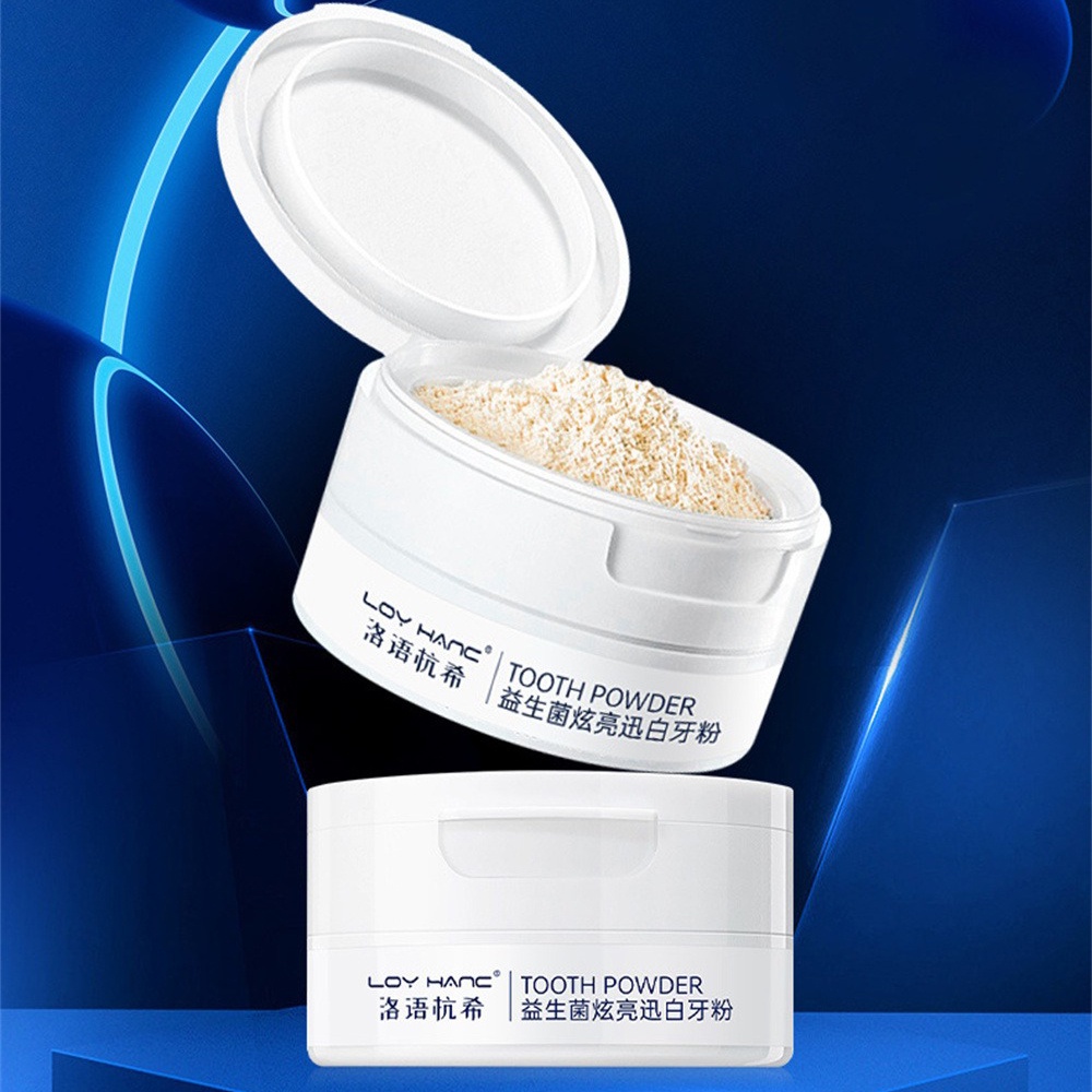Men vi sinh Làm sáng răng tức thì Bột 50g, Loại bỏ vết ố sáng tạo Làm trắng răng Hơi thở thơm mát heby1