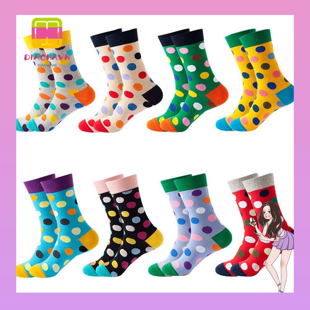 Vớ Cotton Cổ Trung Nhiều Màu Họa Tiết Giáng Sinh Thời Trang Mùa Đông Cho Nam Và Nữ